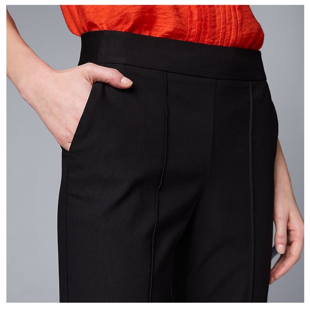 Simply Vera Vera Wang Pintuck Slim Straight Pants. Size Medium Black - Picture 3 of 9